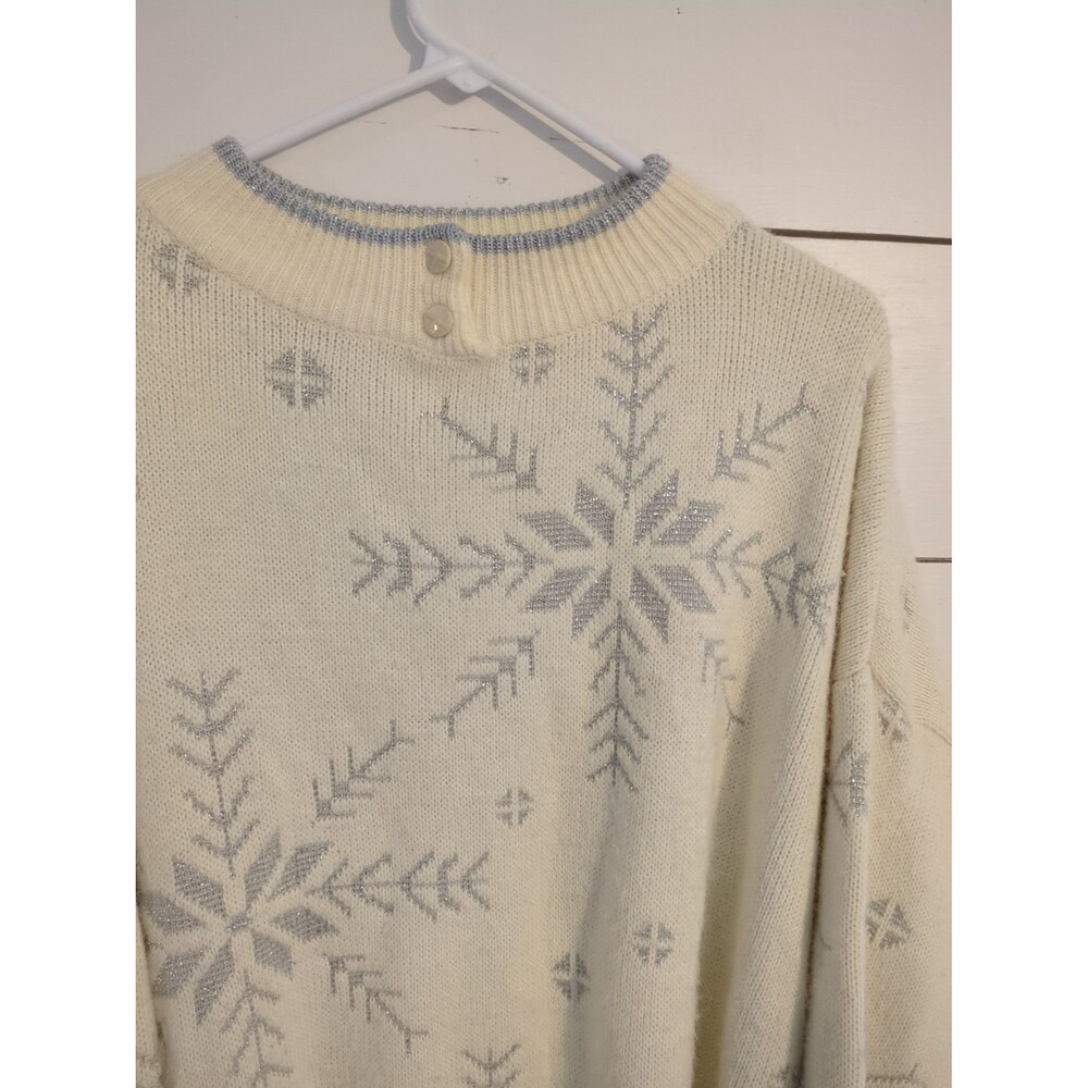 Vintage snowflake sparkle sweater 22/24 fall winter holiday